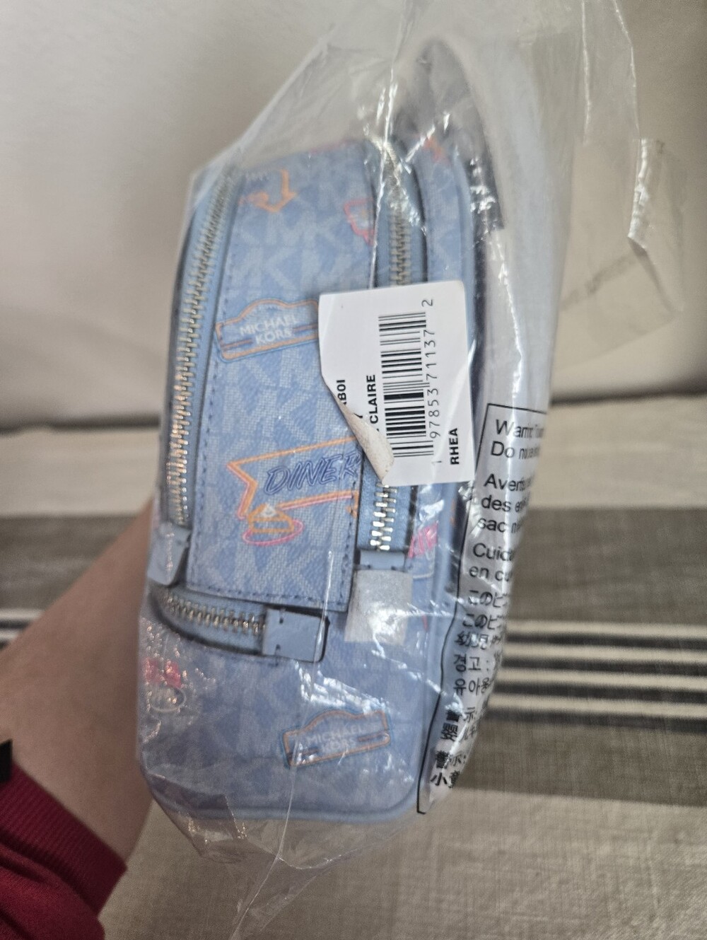 Michael Kors NWT Extra Small Rhea Printed Signature Logo Backpack - Picture 3 of 13